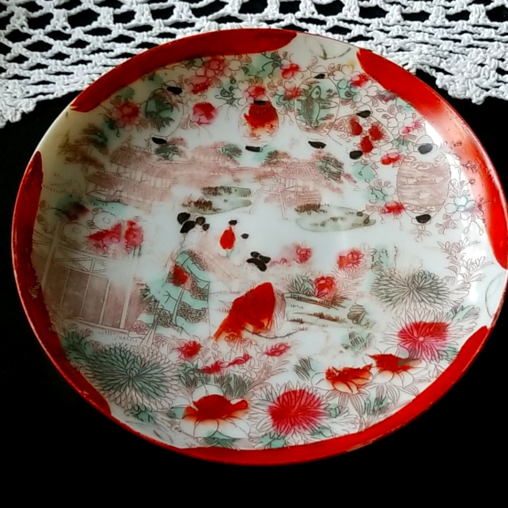 Japanese Saucer, Hand Painted Porcelain